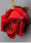 Роза полураскрытая бархат 5сл 10см (красная, темно-красная тонированная)