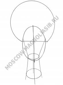 Каркас мет. Корзина (пров.3,5мм-3мм) выс.100/110см ш.65см