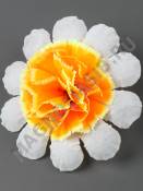 ***Георгин с махровой серединкой 4сл 12см ( бел крас син роз сир желт сир-син)